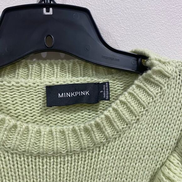 MINKPINK Light Green Ruffle Sweater - Picture 4 of 11